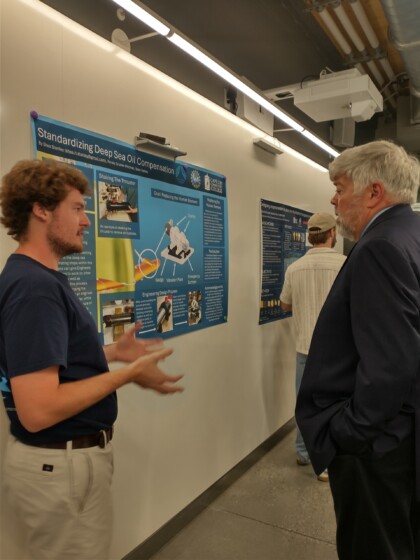Shea Stanley with College President Dr. James Cox