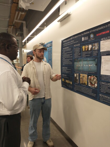 Kyle DeCruccio with Dean of STEM, Dr Ben Latigo
