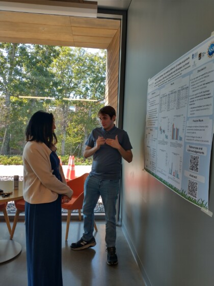 Jacob Hemeon with Lab Instructor, Emily Hibbard