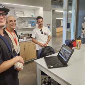 Bryce Mahan and Mike Baldon with Prof. Bsharah,